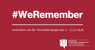 Veranstaltungen zum 9.11.2025 – Tag des Gedenkens der Opfer der Novemberpogrome 1938